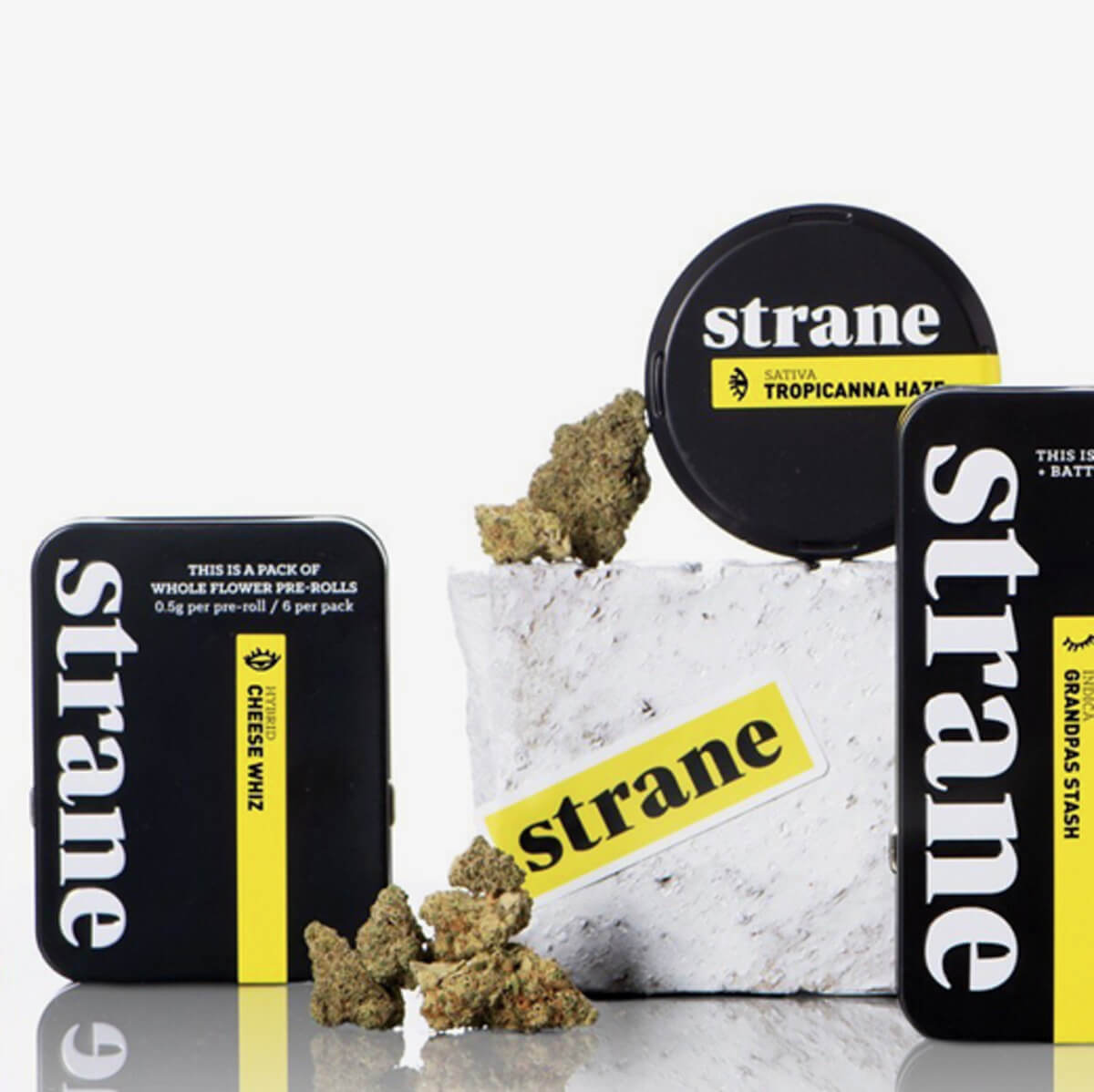 Roll of custom printed labels for Kentucky cannabis brands